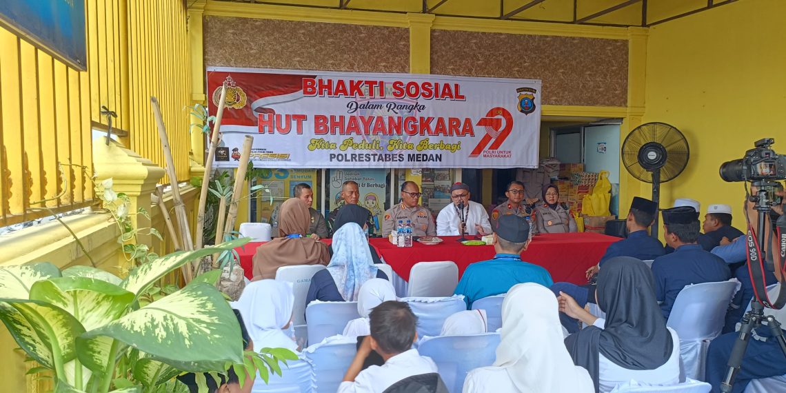 Polrestabes Medan gelar ‘Kita Peduli & Berbagi di Yayasan Sahabat Yatim Indonesia