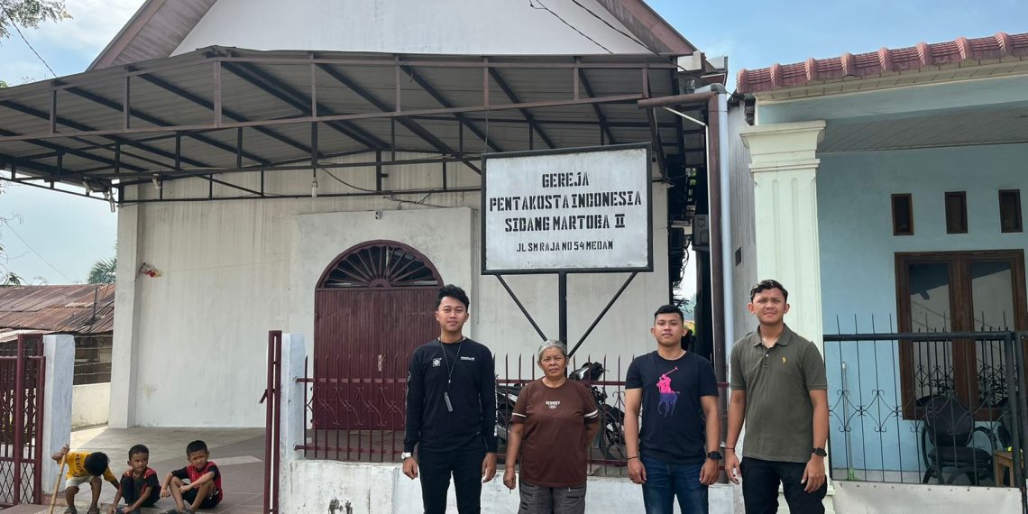 Sambut HUT Bhayangkara ke-79, Dit Intelkam Polda Sumut Gelar Bakti Religi di Gereja