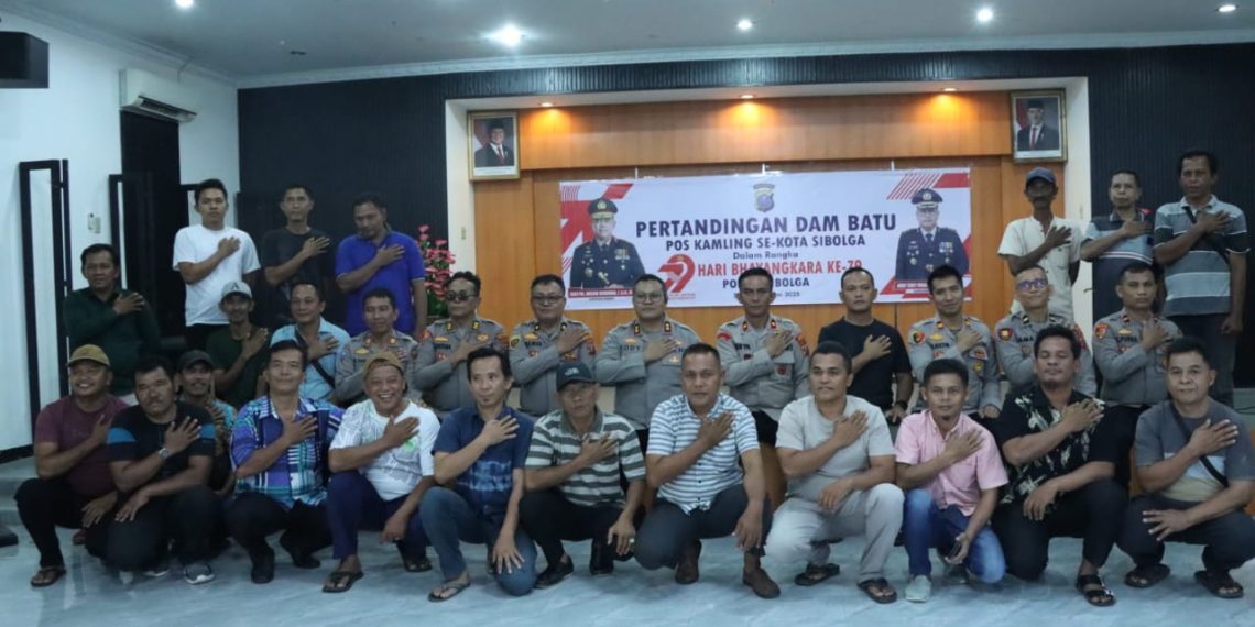 Kapolres Sibolga Buka Lomba Dam Batu Antar Pos Satkamling, Dalam Rangka Hari Bhayangkara Ke-79