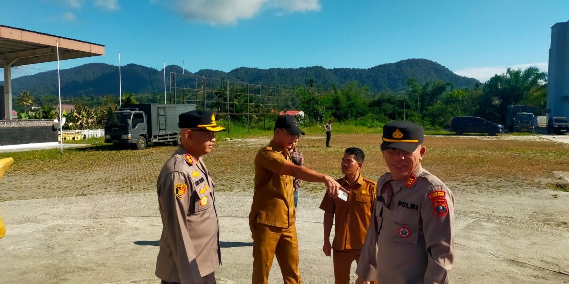 Kapolres Pakpak Bharat Cek Kesiapan Pelaksanaan HUT Bhayangkara Ke – 79 Di Lapangan Napasengkut.