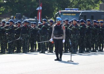 Gubernur Aceh Pimpin Upacara Hari Bhayangkara di Blang Padang