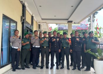 Dalam Rangka Hut Bhayangkara ke 79 Polsek Sunggal mendapatkan Kunjungan dari Koramil 06/MS.Selasa 01/07/25.