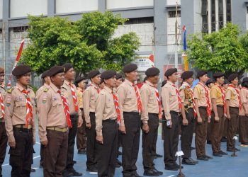 Warga Binaan Rutan Medan Ikuti Upacara Pembukaan Perkemahan Satya Dharma Bakti Pemasyarakatan Tahun 2025