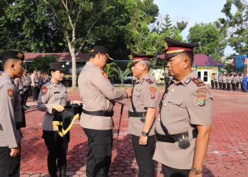 Kapolres Langkat Pimpin Sertijab Kapolsek dan Kasi humas