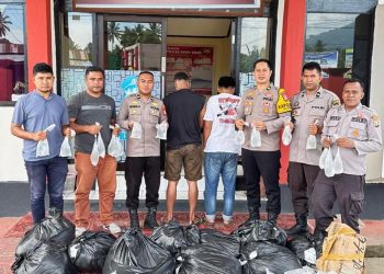 Polsek Jailolo Gagalkan Penyelundupan 800 Bungkus Miras Cap Tikus