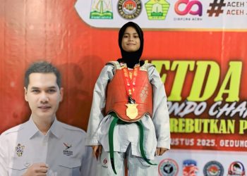 Nayla Juliva Hidayat Harumkan Nama Sumut, Raih Emas di Kejuaraan Taekwondo Piala Setda Aceh