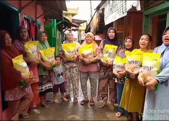 Direktorat Polairud Polda Sumut Gelar Gerakan Pangan Murah, Salurkan 5 Ton Beras SPHP untuk Warga Sekitar Mako Polairud