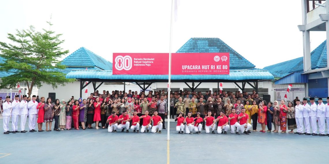 Semangat Kemerdekaan, Rutan Kelas I Medan Gelar Upacara Bendera Peringatan HUT RI Ke-80