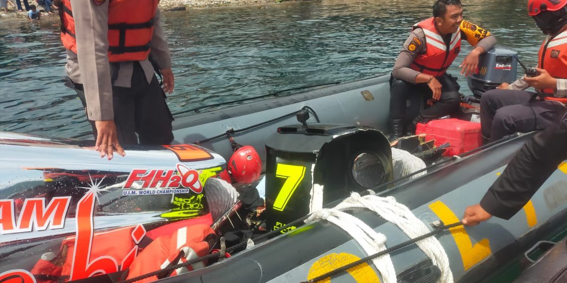Respons Cepat Polda Sumut Amankan Insiden Crash Pembalap F1 Powerboat 2025, Balapan Tetap Berjalan Baik