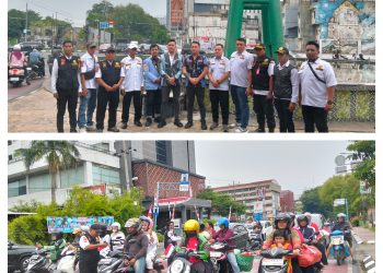 Semangat Nasionalisme Dibuktikan Oleh Pokdarkamtibmas Resor Medan dengan aksi berbagi 1000 bendera merah putih