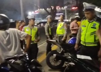 Satlantas Polrestabes Medan Gelar Razia, gabungan 48 sepeda motor terjaring