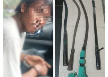 Polsek Medan Helvetia Mengamankan 3 Orang Pengendara Bersenjata Tajam