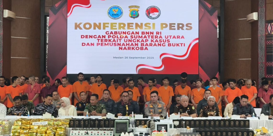 Sinergi BNN RI dan Polda Sumut Ungkap 1,7 Ton Narkotika, Tegaskan Perang Melawan Narkoba