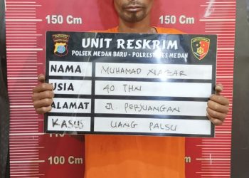 Pria Pengedar Uang Palsu Ditangkap di Pasar Malam Medan