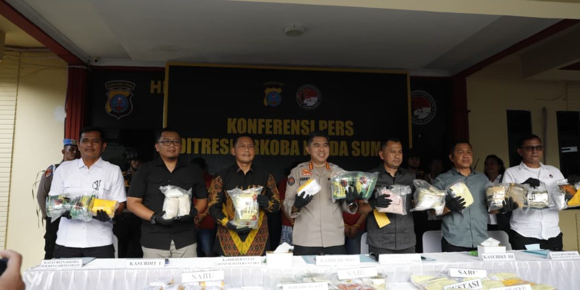 Polda Sumut dan Jajaran Ungkap 571 Kasus Narkoba, Selamatkan 225 Ribu Jiwa dari Bahaya Narkotika