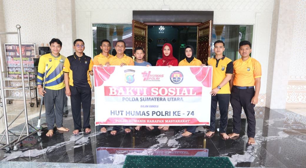 “Sambut HUT Humas Polri ke-74, Bidhumas Polda Sumut Tebar Kepedulian Lewat Bakti Religi”