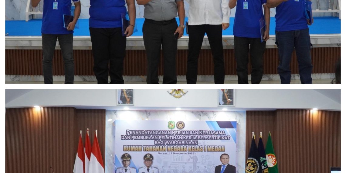 Rutan Kelas I Medan Jalin Kerja Sama dengan Disnaker Kota Medan dan Empat Lembaga Bantuan Hukum