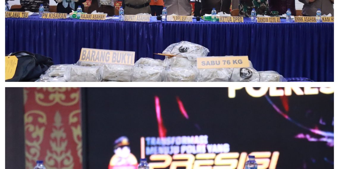 Polres Asahan Gagalkan Penyelundupan 76 Kilogram Sabu, Polda Sumut Apresiasi Kinerja Jajaran
