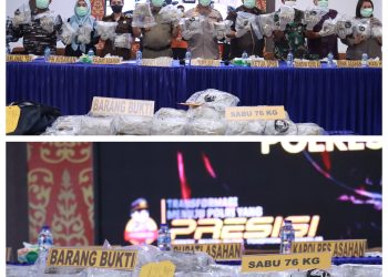 Polres Asahan Gagalkan Penyelundupan 76 Kilogram Sabu, Polda Sumut Apresiasi Kinerja Jajaran