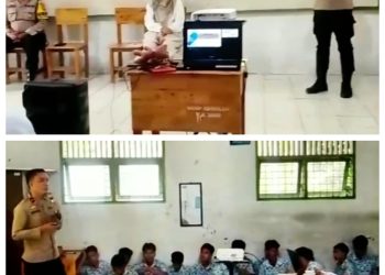 Polsek Pantai Cermin, KUA dan BKKBN Gelar Penyuluhan di SMA Negeri 1 Pantai Cermin