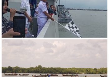 Peringati Hari Armada RI Ke-80, Brigjen (Mar) Ali Bahar Saragih, SE, M.M Bersama DPD HNSI Sumut Gelar Lomba Dayung Sampan Tradisional