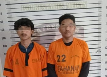 Unit Reskrim Polsek Medan Timur Amankan Dua Pelaku Pencurian Besi Pipa Jemuran di Jalan Pimpinan Medan Perjuangan