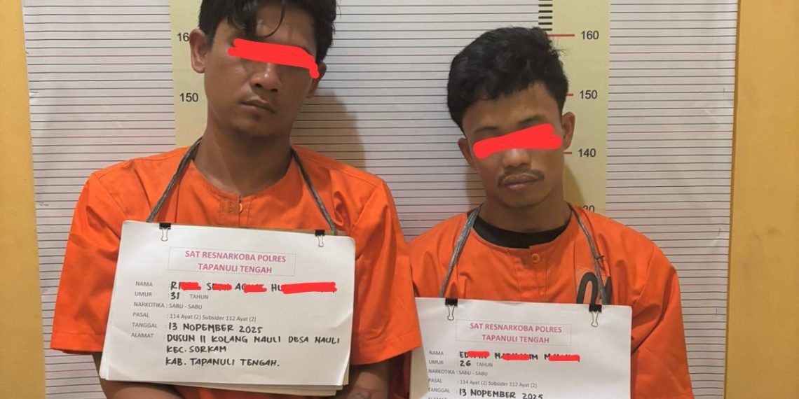 Dua Pengedar Narkoba Ditangkap di Tapteng dan Sibolga, Sabu Bruto 12,61 Gram Disita
