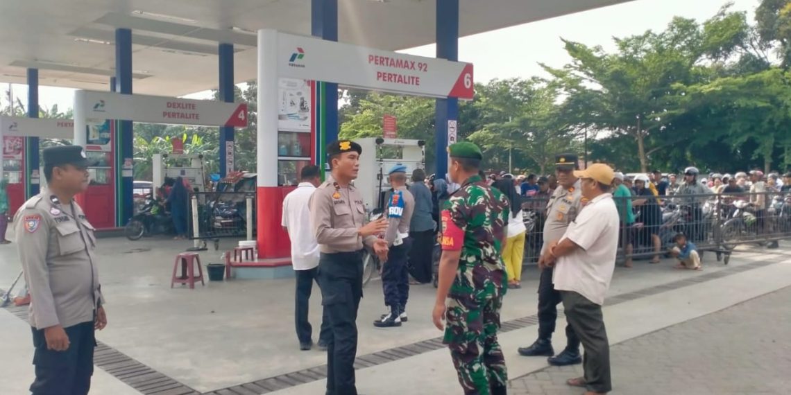 Polsek Pantai Cermin dan Koramil Cek Stok BBM, Perkuat Mitigasi Pasca Banjir