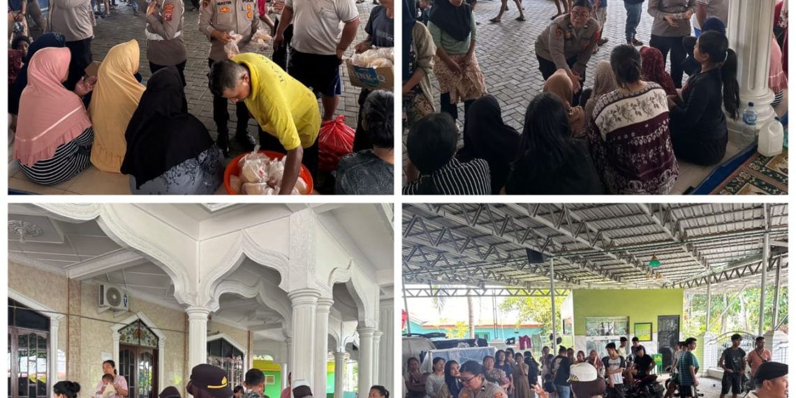 Polwan Polres Langkat Gelar Trauma Healing bagi Korban Banjir di Desa Pantai Gemi