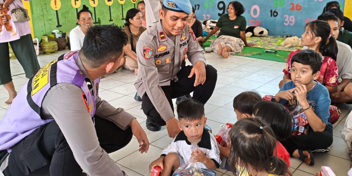 Tim Trauma Healing Polres Sibolga, Kunjungi Posko Pengungsian TK Negeri Pembina Sibolga