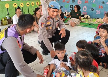 Tim Trauma Healing Polres Sibolga, Kunjungi Posko Pengungsian TK Negeri Pembina Sibolga