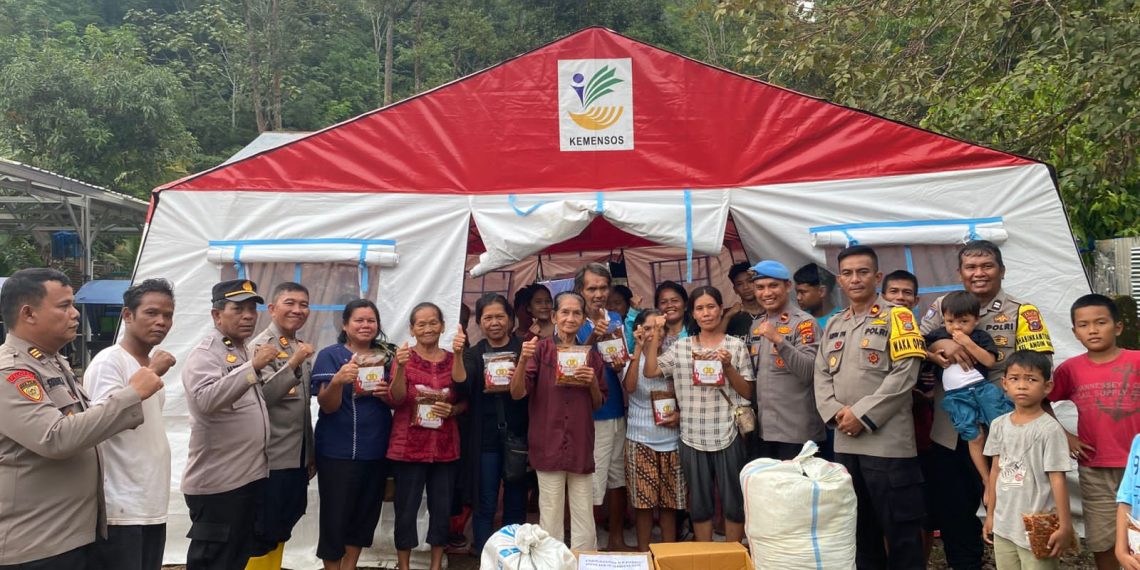 Polres Sibolga Salurkan Bantuan Sosial bagi Korban Banjir dan Tanah Longsor