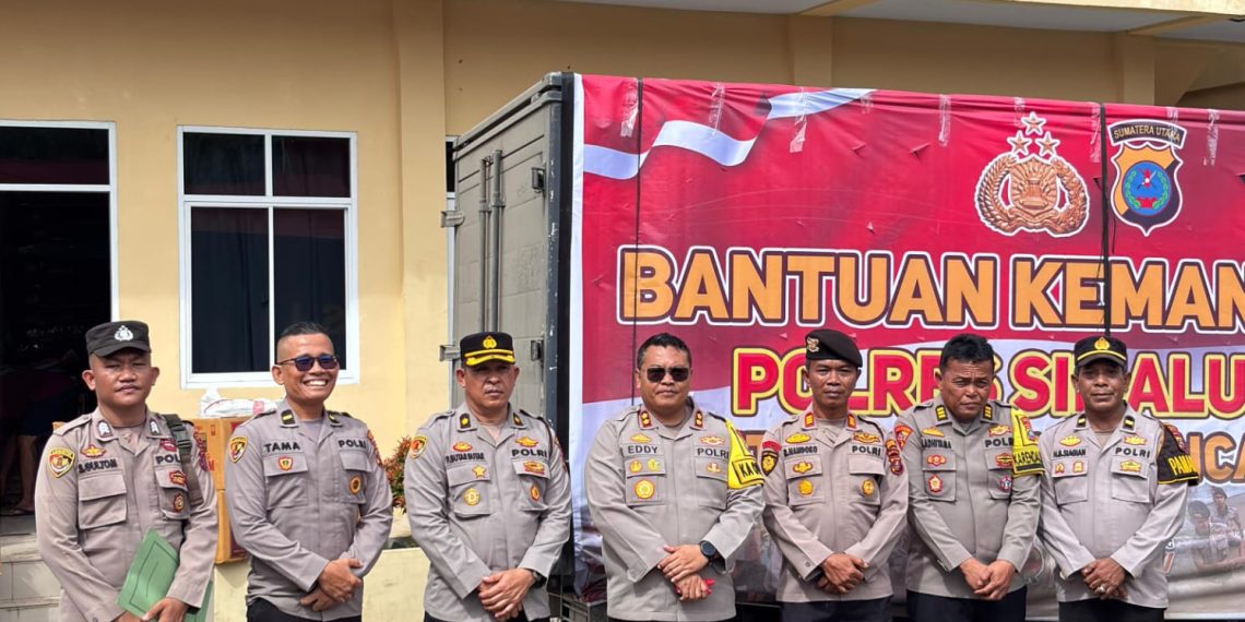 Bantuan Polres Simalungun ke Tapteng dan Sibolga, 1.740 Paket Makanan Disalurkan ke Korban Bencana