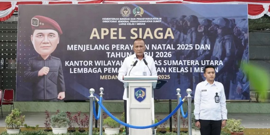 Rutan Kelas I Medan Ikuti Apel Siaga Nataru, Perkuat Kesiapsiagaan dan Sinergi Pengamanan