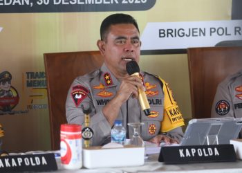 Empati di Tengah Bencana, Polda Sumut Gelar Rilis Akhir Tahun 2025 Secara Sederhana