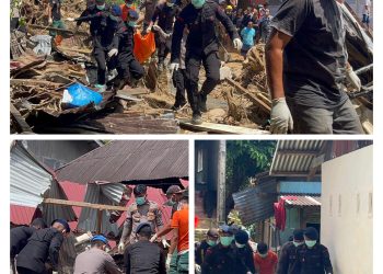 “Brimob Tak Menyerah: Aksi Kemanusiaan di Sibolga Berbuah Haru — Satu Korban Longsor Berhasil Ditemukan”