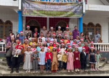 Polri Hadirkan Damai Sejahtera Natal bagi Korban Longsor di Tapanuli Utara