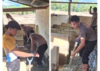 Sinergi Brimob Polda Sumut dan Pramuka, Percepat Pemulihan Fasilitas Ibadah Pasca Bencana Alam