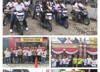 Pokdarkamtibmas Bhayangkara Sumut, Resor Medan Beserta Jajaran Sektor Sambangi Sejumlah Pos PAM Nataru di Wilayah Hukum Polrestabes Medan