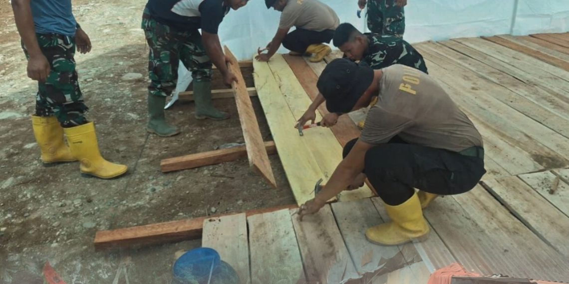 Dari Pembersihan hingga Hunian, Brimob–TNI Kawal Pemulihan Pascabencana Batang Toru