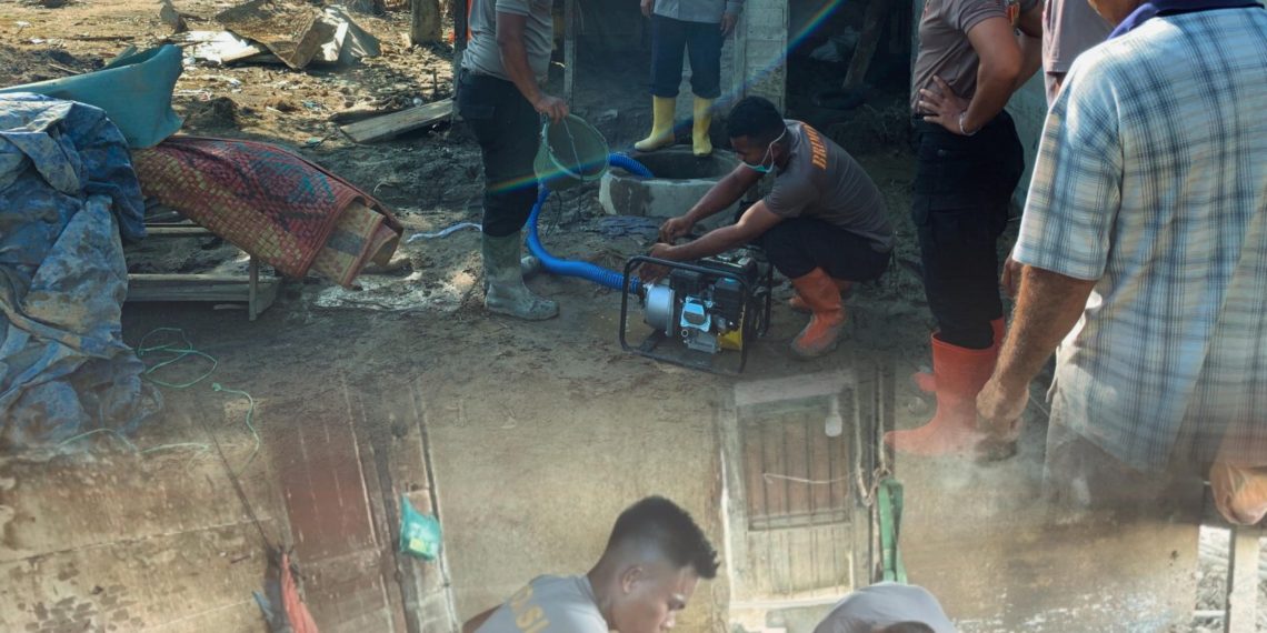 Pemulihan Bertahap Pascabencana, Brimob Bersama Warga Pulihkan Permukiman dan Sarana Air Bersih