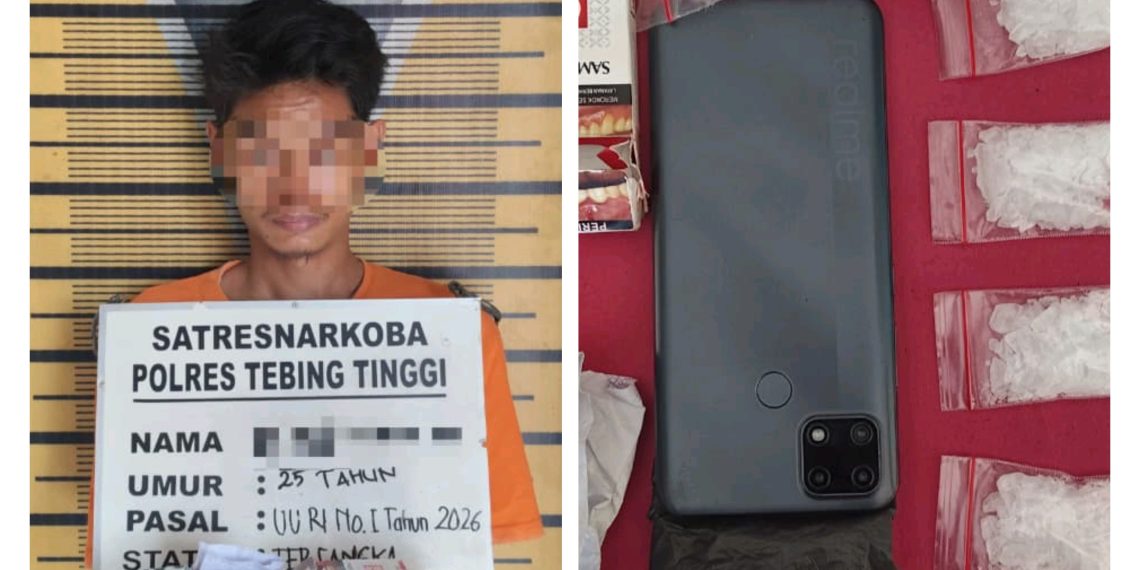 Gagalkan Transaksi Sabu di Kos-Kosan, Sat Resnarkoba Polres Tebing Tinggi Amankan Seorang Pemuda