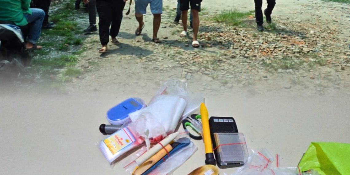 Brimob Polda Sumut dan BNN Provinsi Sumut Bersinergi, Gerebek Kampung Narkoba di Percut Sei Tuan