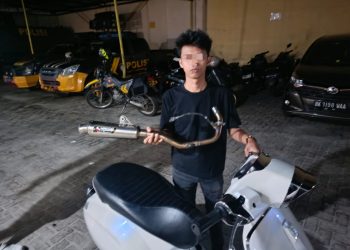 Beri Efek Jera,Timsus Dayok Mirah Polres Pematangsiantar Amankan 3 Sepedamotor Knalpot Brong