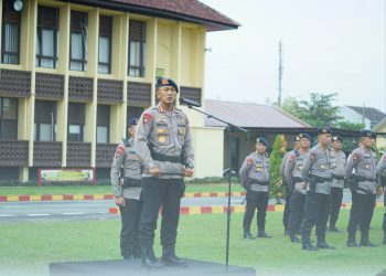 Siaga Hadapi Dinamika Keamanan, Personel Brimob Sumut Ikuti Apel Kesiapsiagaan
