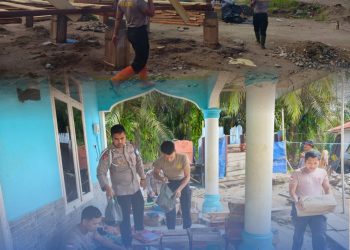 Brimob Batalyon C Bergerak Bersama Warga: Bangun Huntara dan Siapkan Bantuan Sembako