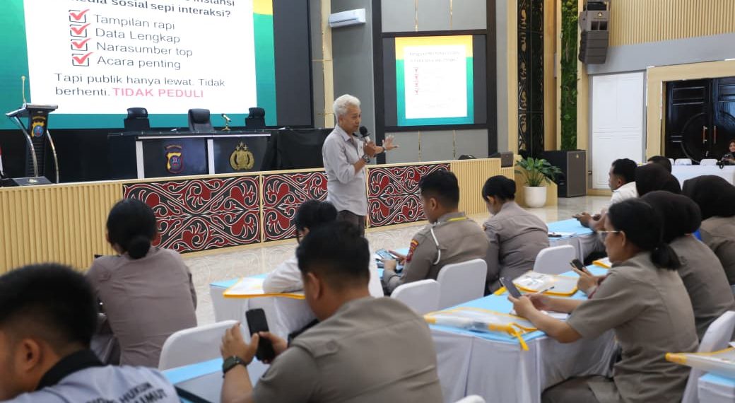 Polda Sumut Gelar Pelatihan Kehumasan, Personel Belajar Teknik Hook Berita hingga Editing Video