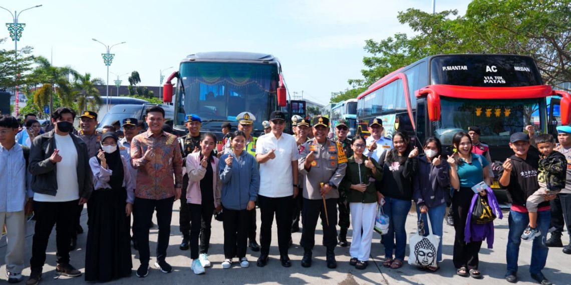 Polda Sumut Berangkatkan 192 Pemudik dalam Program Mudik Gratis Presisi 2026