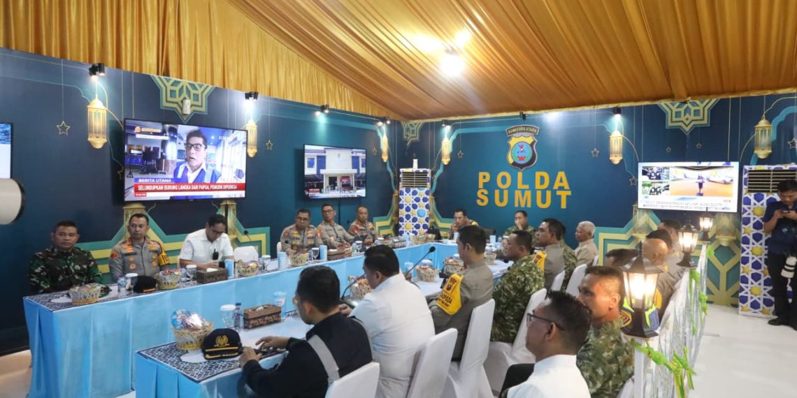 Kapolda Sumut Dampingi Kapolri Pimpin Pemantauan Nasional Malam Takbiran dari Medan