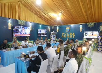 Kapolda Sumut Dampingi Kapolri Pimpin Pemantauan Nasional Malam Takbiran dari Medan
